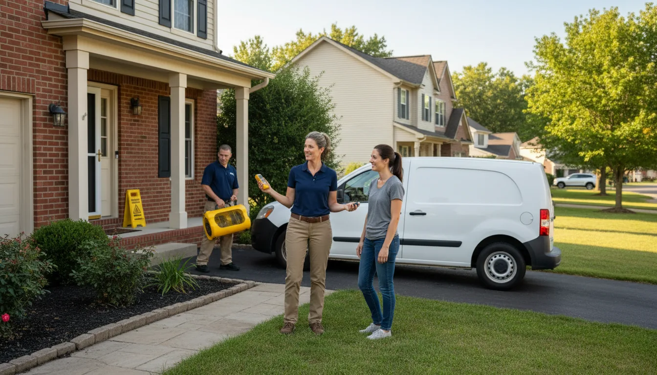 Water restoration image for Dehumidification And Cleanup Services in Adair, OK